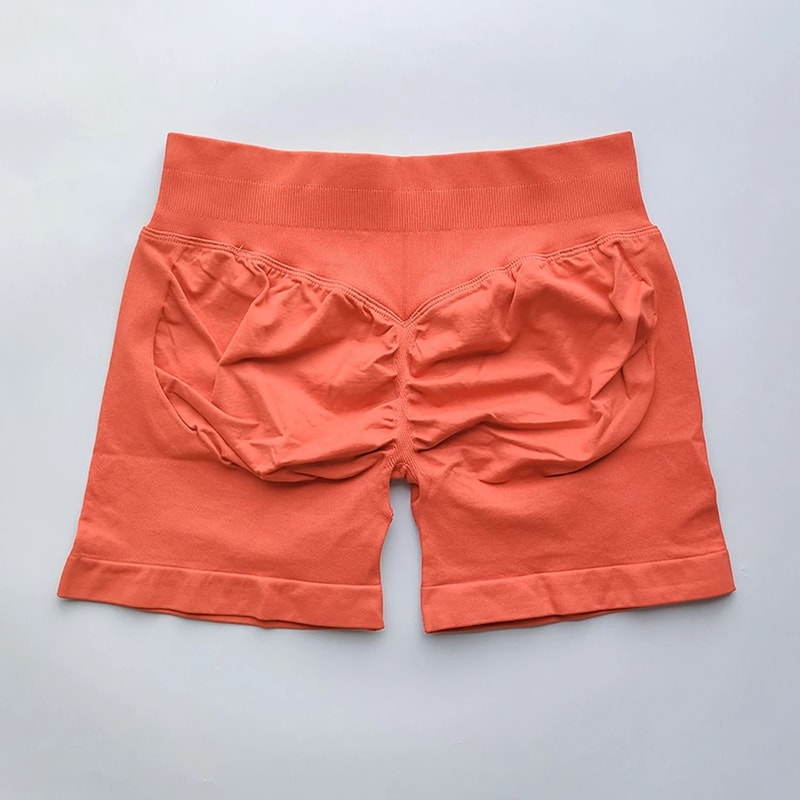 Womens Ribbed Scrunch Butt Gym Shorts With Low Waist Fit For Workout And Running 4