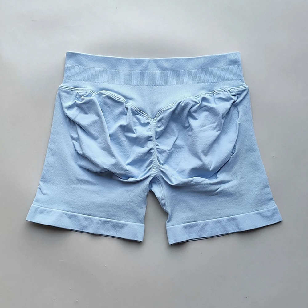 Womens Ribbed Scrunch Butt Gym Shorts With Low Waist Fit For Workout And Running 9