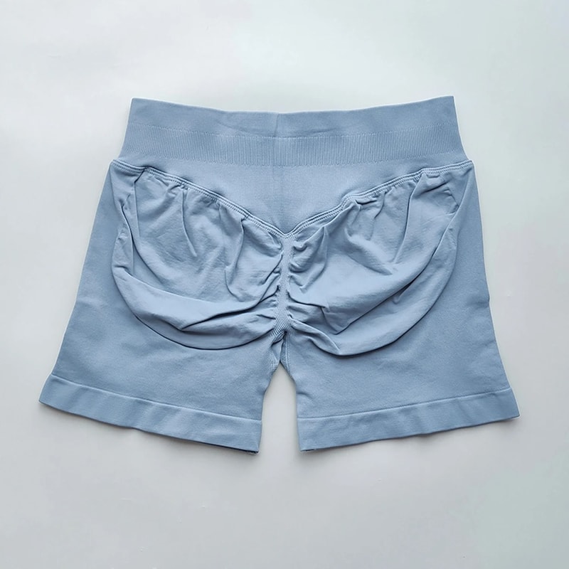 Womens Ribbed Scrunch Butt Gym Shorts With Low Waist Fit For Workout And Running 5