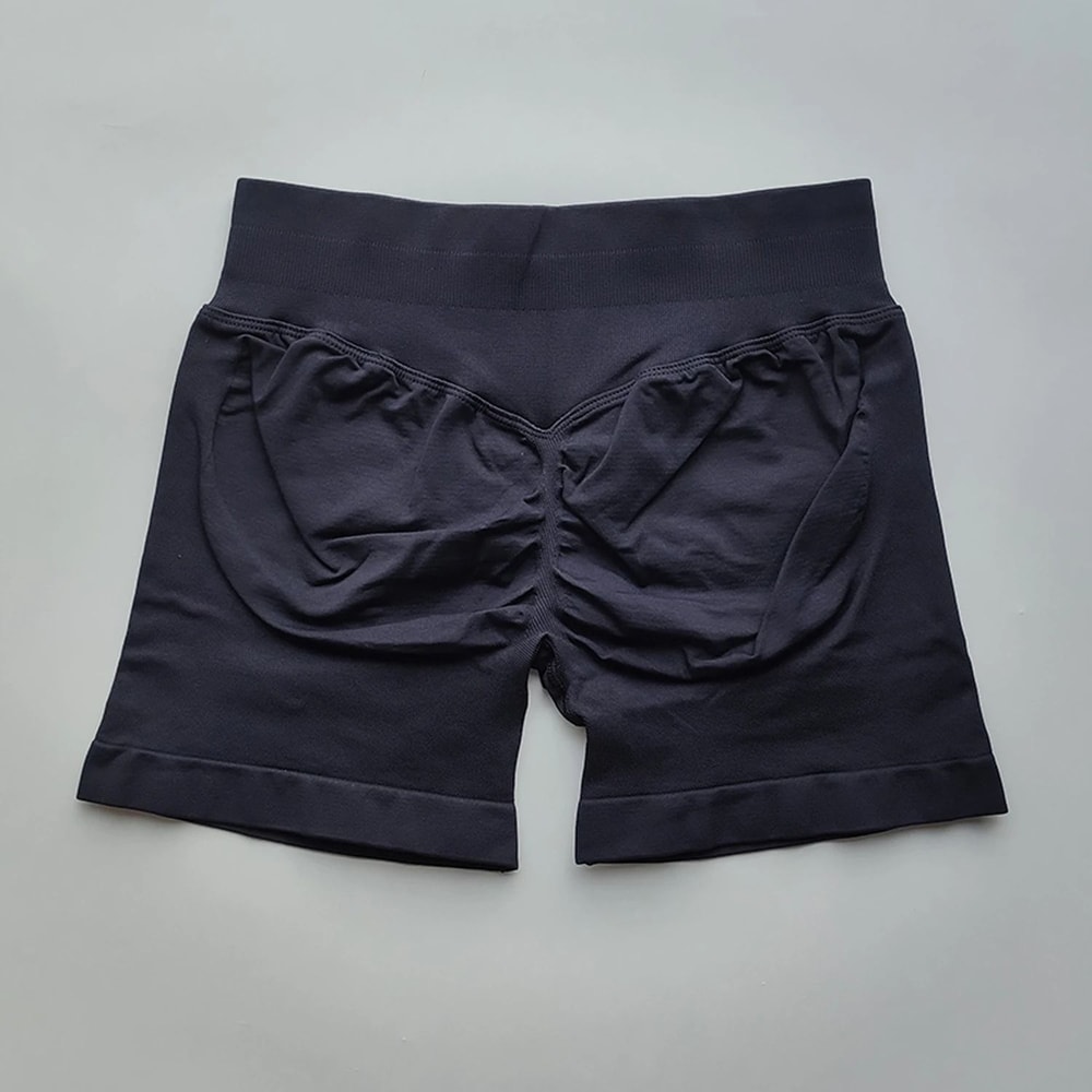Womens Ribbed Scrunch Butt Gym Shorts With Low Waist Fit For Workout And Running 6