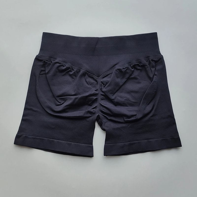 Womens Ribbed Scrunch Butt Gym Shorts With Low Waist Fit For Workout And Running 6