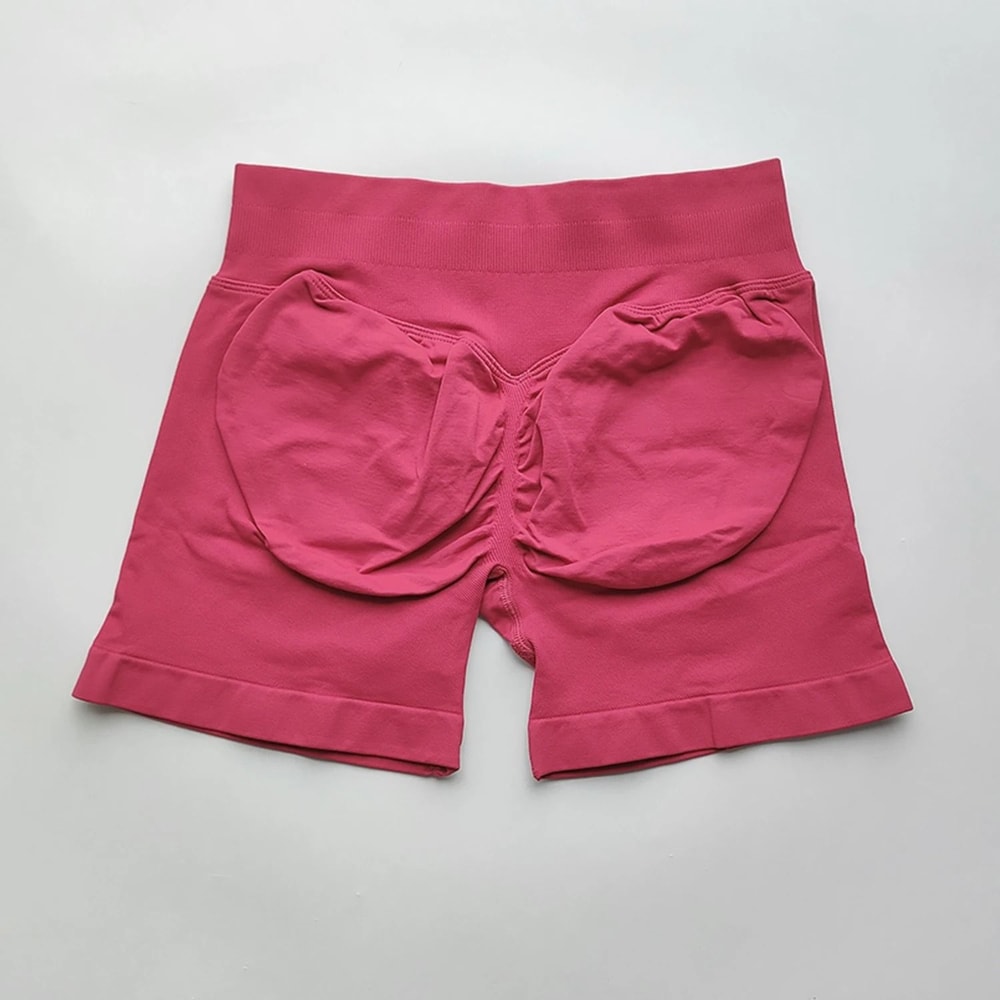 Womens Ribbed Scrunch Butt Gym Shorts With Low Waist Fit For Workout And Running 14