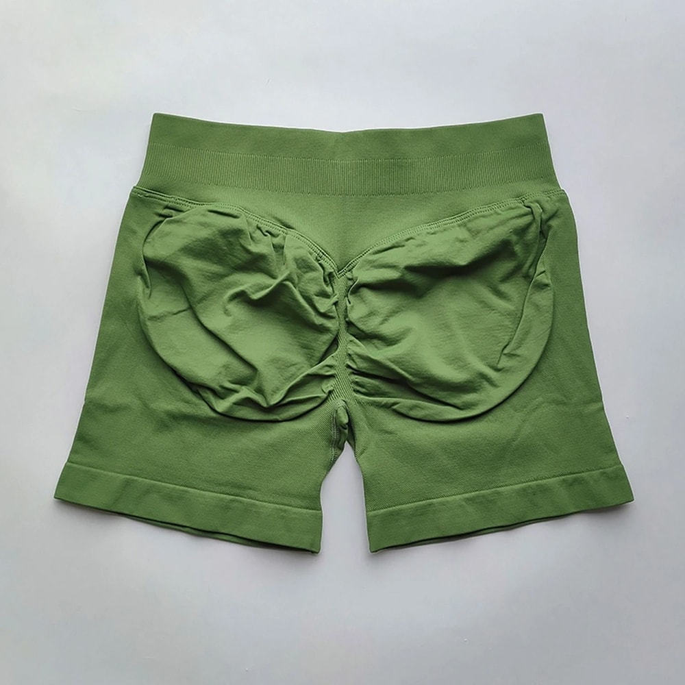 Womens Ribbed Scrunch Butt Gym Shorts With Low Waist Fit For Workout And Running 16