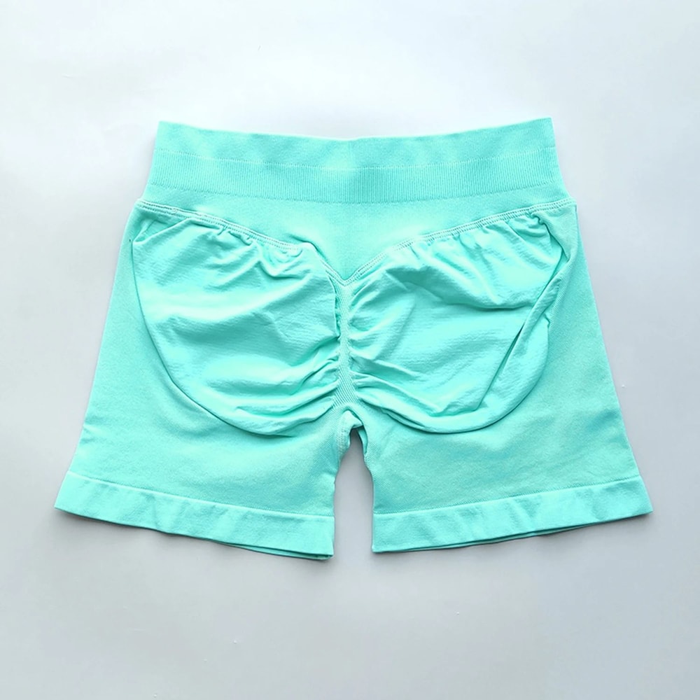 Womens Ribbed Scrunch Butt Gym Shorts With Low Waist Fit For Workout And Running 19