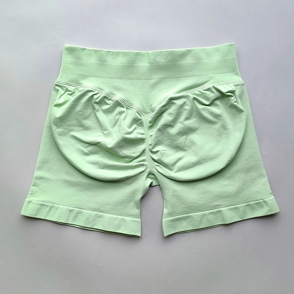 Womens Ribbed Scrunch Butt Gym Shorts With Low Waist Fit For Workout And Running 21