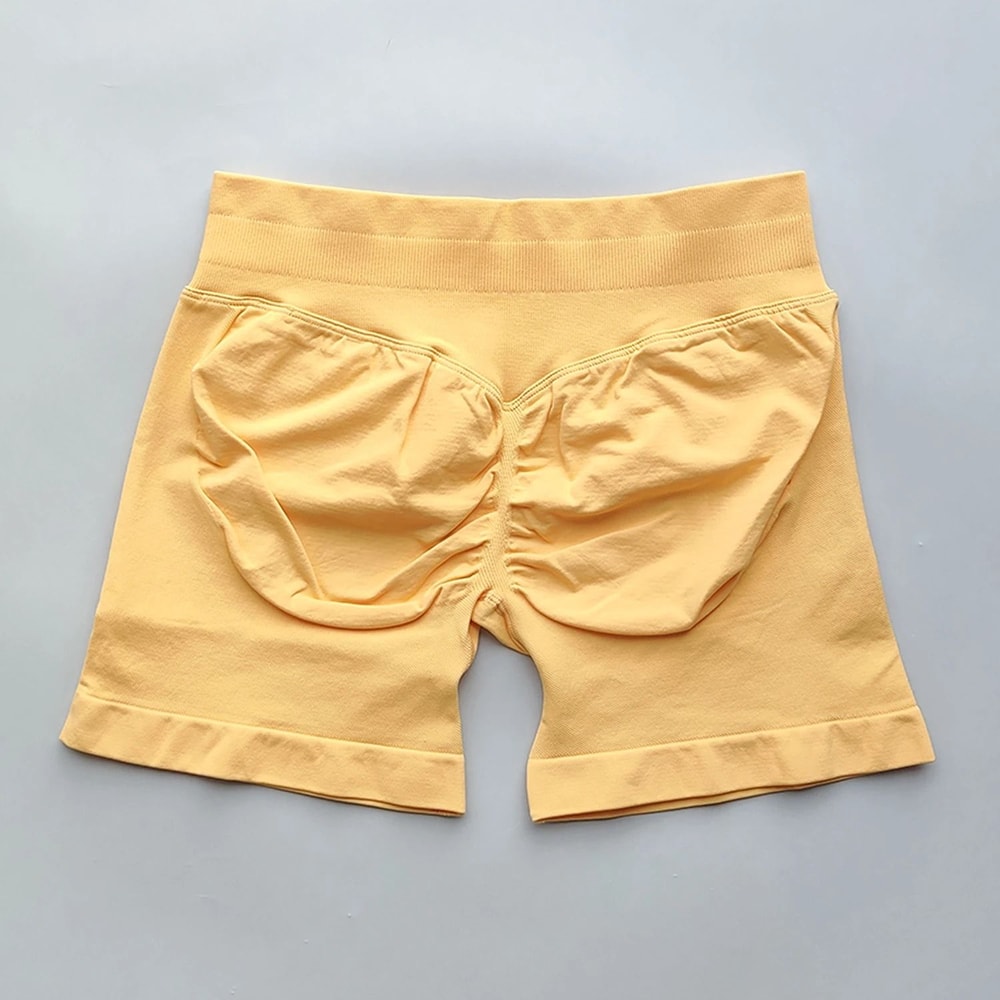 Womens Ribbed Scrunch Butt Gym Shorts With Low Waist Fit For Workout And Running 22