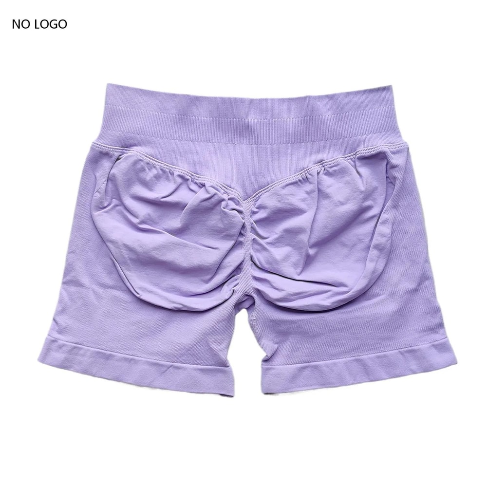 Womens Seamless Scrunch Butt Gym Shorts With Low Ribbed Waistband For Workout And Running 16
