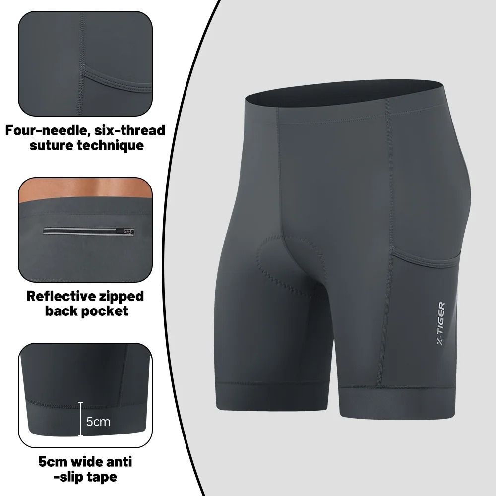 Mens Padded Cycling Underwear Shorts With 5D Gel Cushion For MTB And Road Riding 1