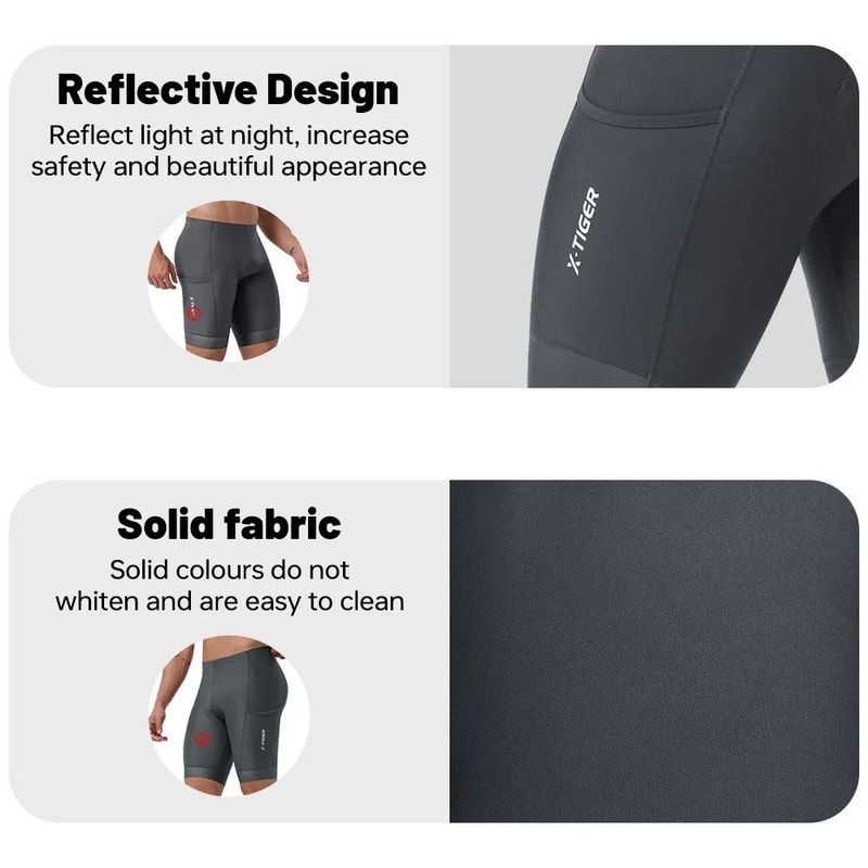 Mens Padded Cycling Underwear Shorts With 5D Gel Cushion For MTB And Road Riding 3