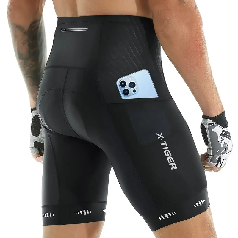 Mens Padded Cycling Underwear Shorts With 5D Gel Cushion For MTB And Road Riding 6