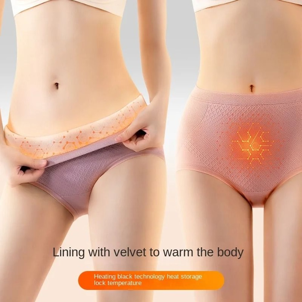 Womens High Waist Thermal Underwear Briefs For Winter Warmth And Comfort 1