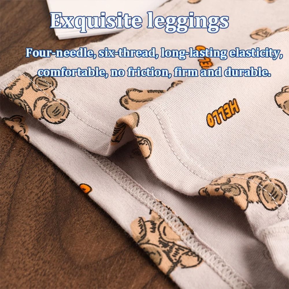 Womens Cotton Bear Print Panties Three Pack For Autumn And Winter Comfort 4