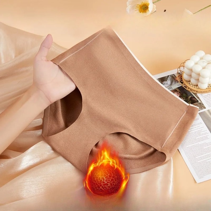 Womens High Waist Thermal Cashmere Underwear Briefs For Warm Winter Comfort 0