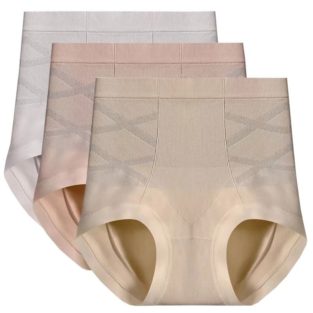 Womens High Waist Shaping Panties Seamless Breathable Slimming Underwear Three Piece Set 13