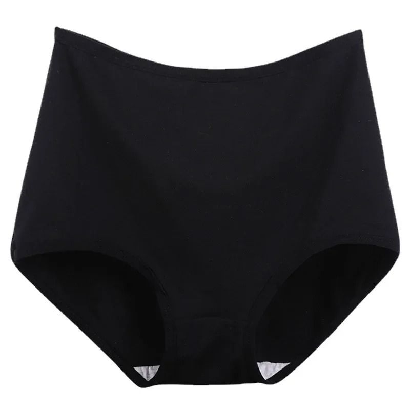 Womens Plus Size Cotton High Waist Briefs Breathable Comfort Underwear Three Piece Set 3