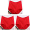 Womens Plus Size Cotton High Waist Briefs Breathable Comfort Underwear Three Piece Set 12