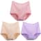 Womens Plus Size Cotton High Waist Briefs Breathable Comfort Underwear Three Piece Set 15