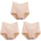 Womens Plus Size Cotton High Waist Briefs Breathable Comfort Underwear Three Piece Set 7