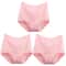 Womens Plus Size Cotton High Waist Briefs Breathable Comfort Underwear Three Piece Set 8