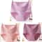 Womens Plus Size Cotton Lace High Waist Briefs Breathable Comfort Underwear Three Piece Set 12