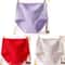 Womens Plus Size Cotton Lace High Waist Briefs Breathable Comfort Underwear Three Piece Set 16
