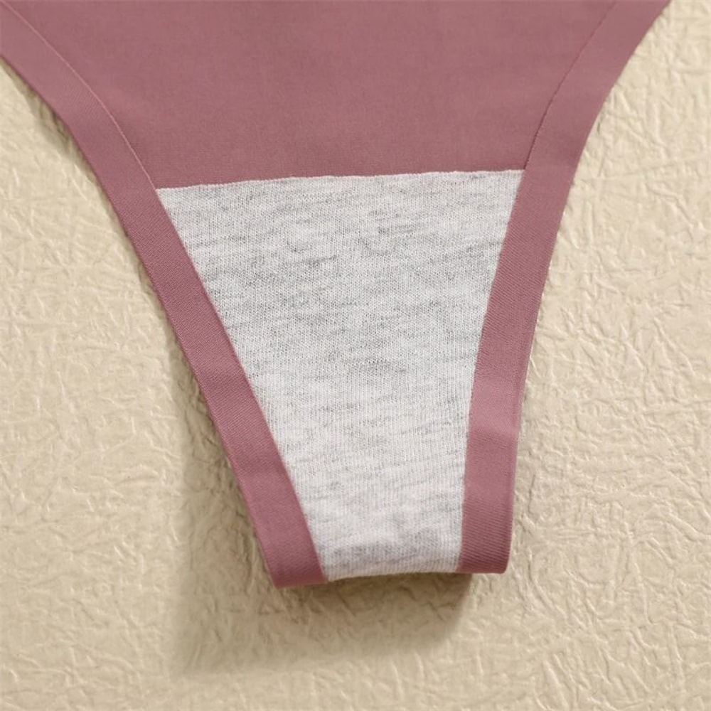 Womens Seamless Ice Silk Thong Underwear Ultra Thin Breathable Low Waist Invisible Panties Four Pie 4