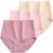 Womens Plus Size Cotton High Waist Briefs Breathable Soft Everyday Underwear Three Piece Set 17