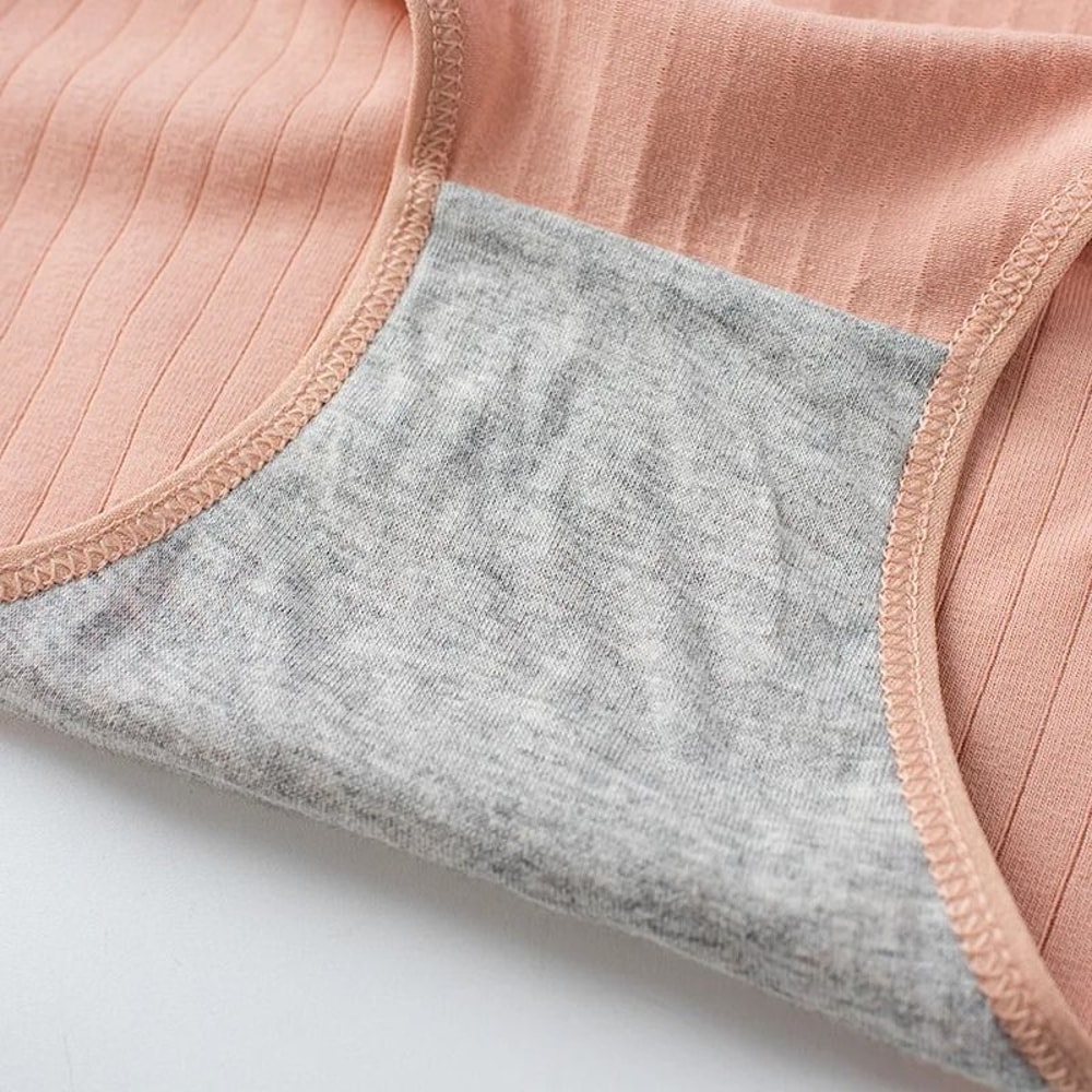 Womens Cotton Breathable Brief Underwear Soft Stretch Everyday Panties Six Piece Set 4