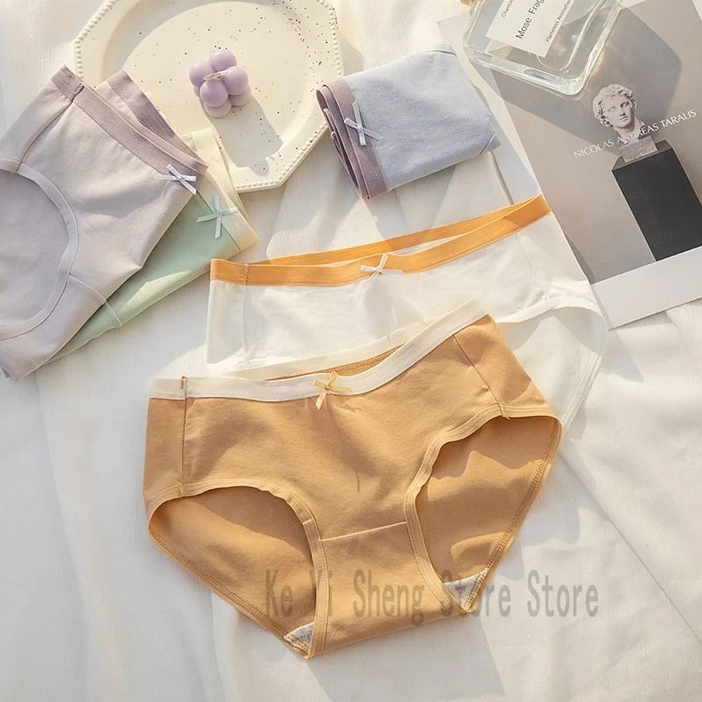 Womens High Waist Cotton Briefs Breathable Everyday Underwear Seven Piece Set 1