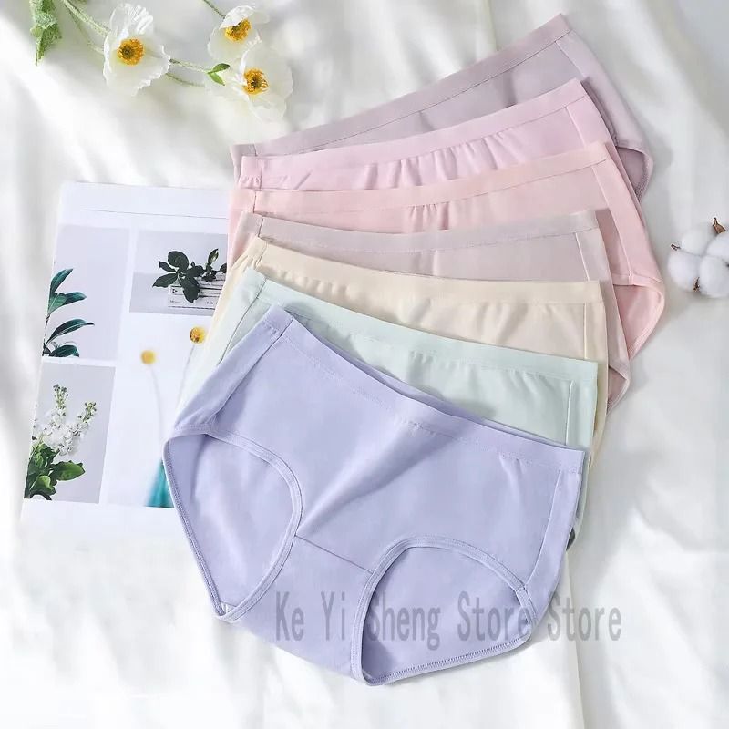 Womens High Waist Cotton Briefs Breathable Everyday Underwear Seven Piece Set 4