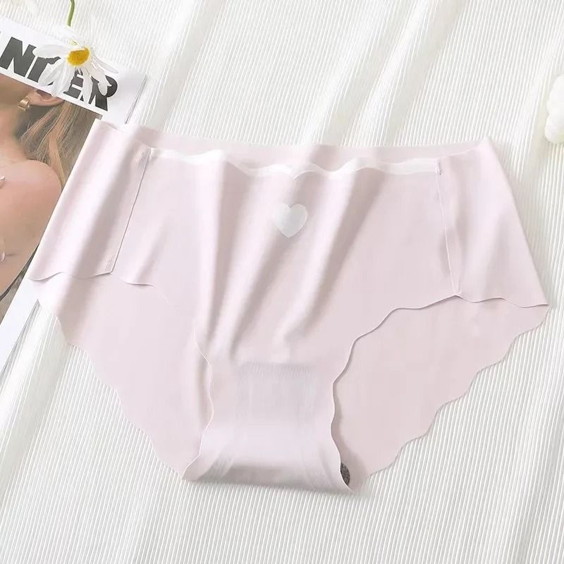 6 Piece Seamless Ice Silk Cotton Underwear Set For Women Breathable Mid Rise Comfort Briefs 16