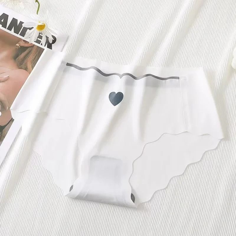 6 Piece Seamless Ice Silk Cotton Underwear Set For Women Breathable Mid Rise Comfort Briefs 17