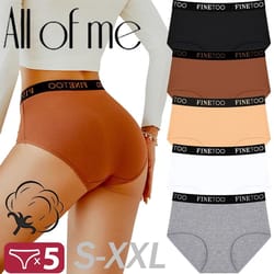 5 piece seamless cotton high waist briefs for women breathable stretch comfort underwear set
