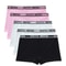 5 Piece Girls Cotton Mid Waist Boxer Briefs Soft Stretch Everyday Underwear Set 27