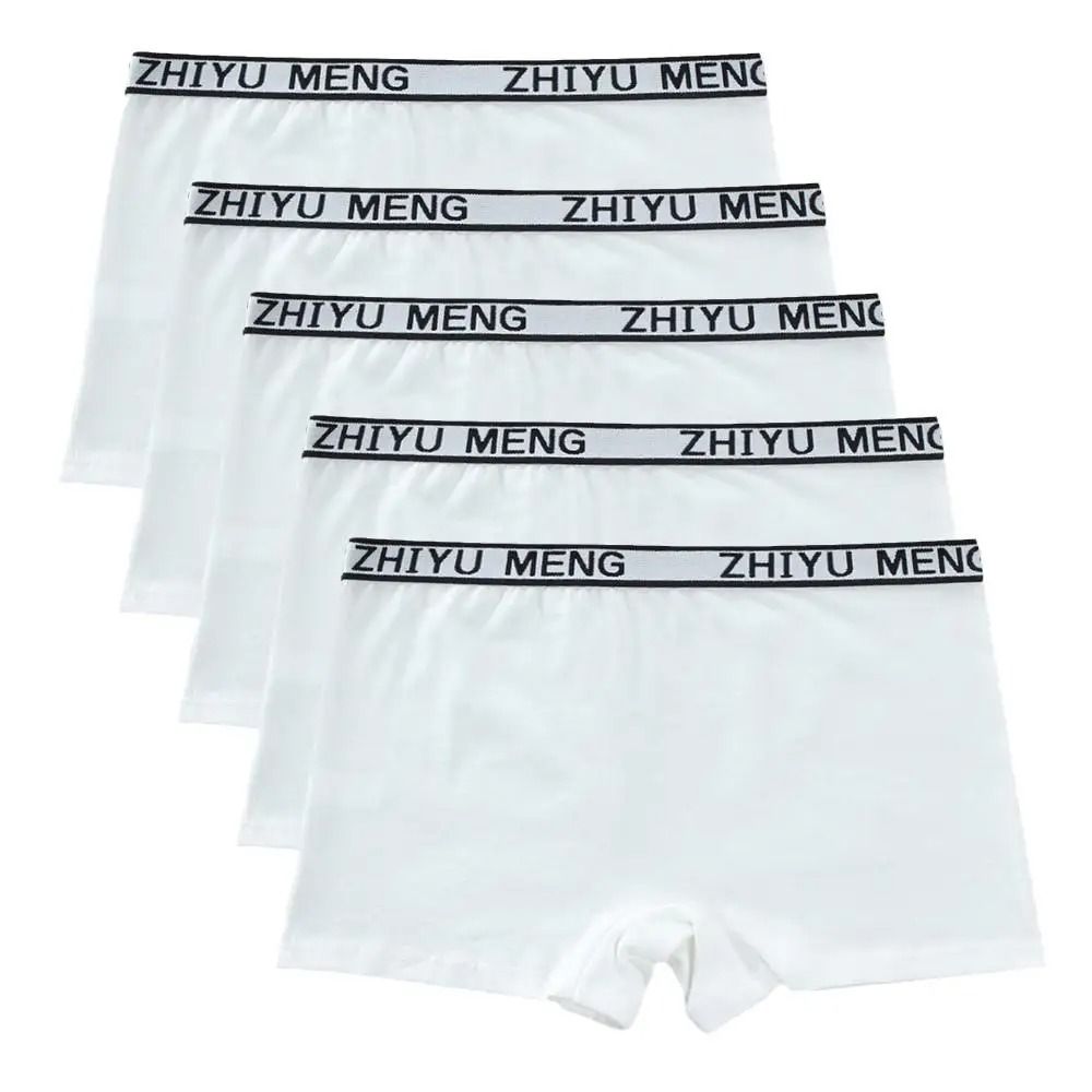 5 Piece Girls Cotton Mid Waist Boxer Briefs Soft Stretch Everyday Underwear Set 20