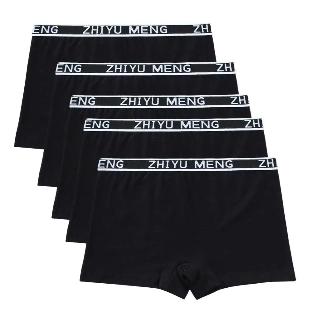 5 Piece Girls Cotton Mid Waist Boxer Briefs Soft Stretch Everyday Underwear Set 23