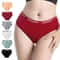 6 Piece High Waist Cotton Panty Set Breathable Solid Color Underwear For Women 0