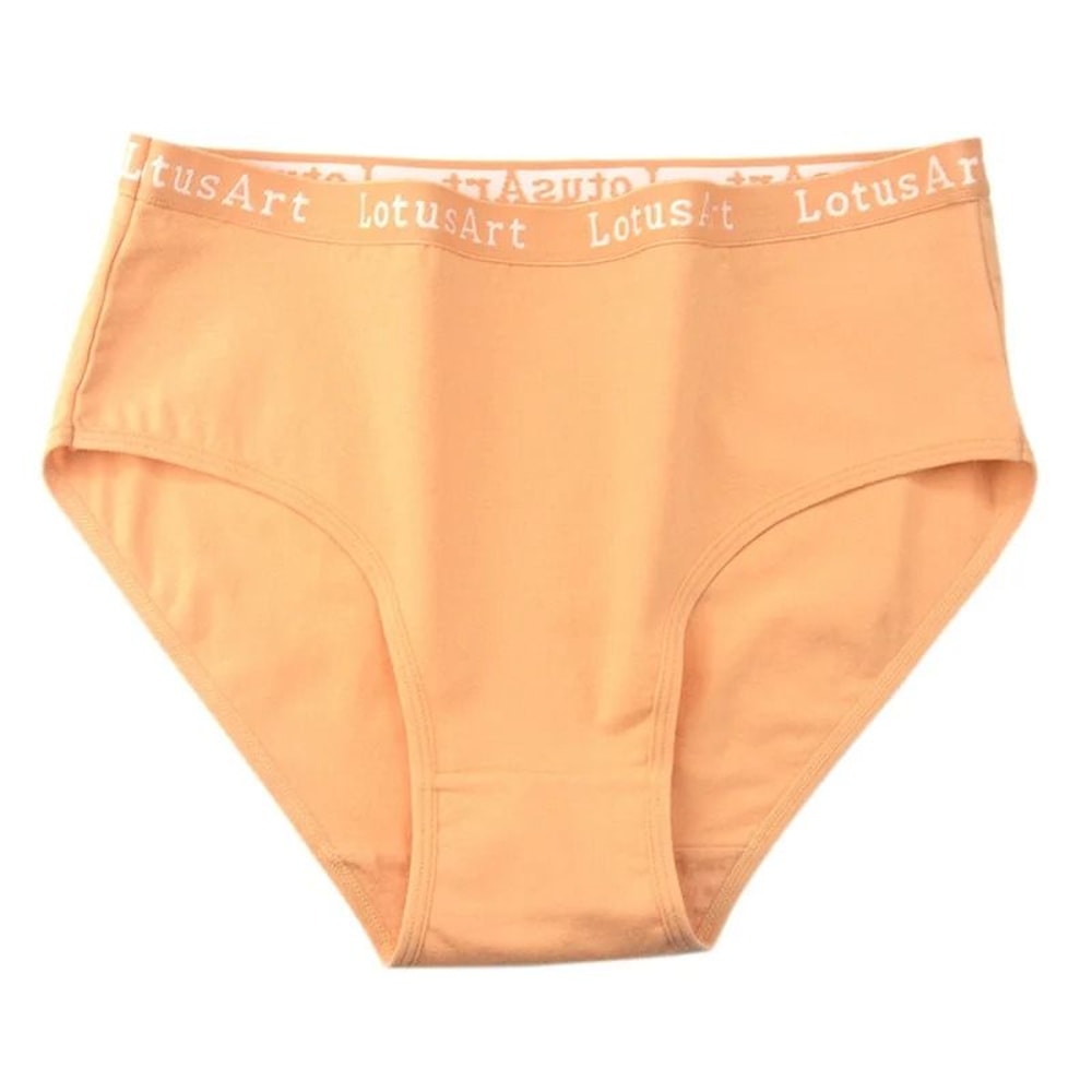 6 Piece High Waist Cotton Panty Set Breathable Solid Color Underwear For Women 7