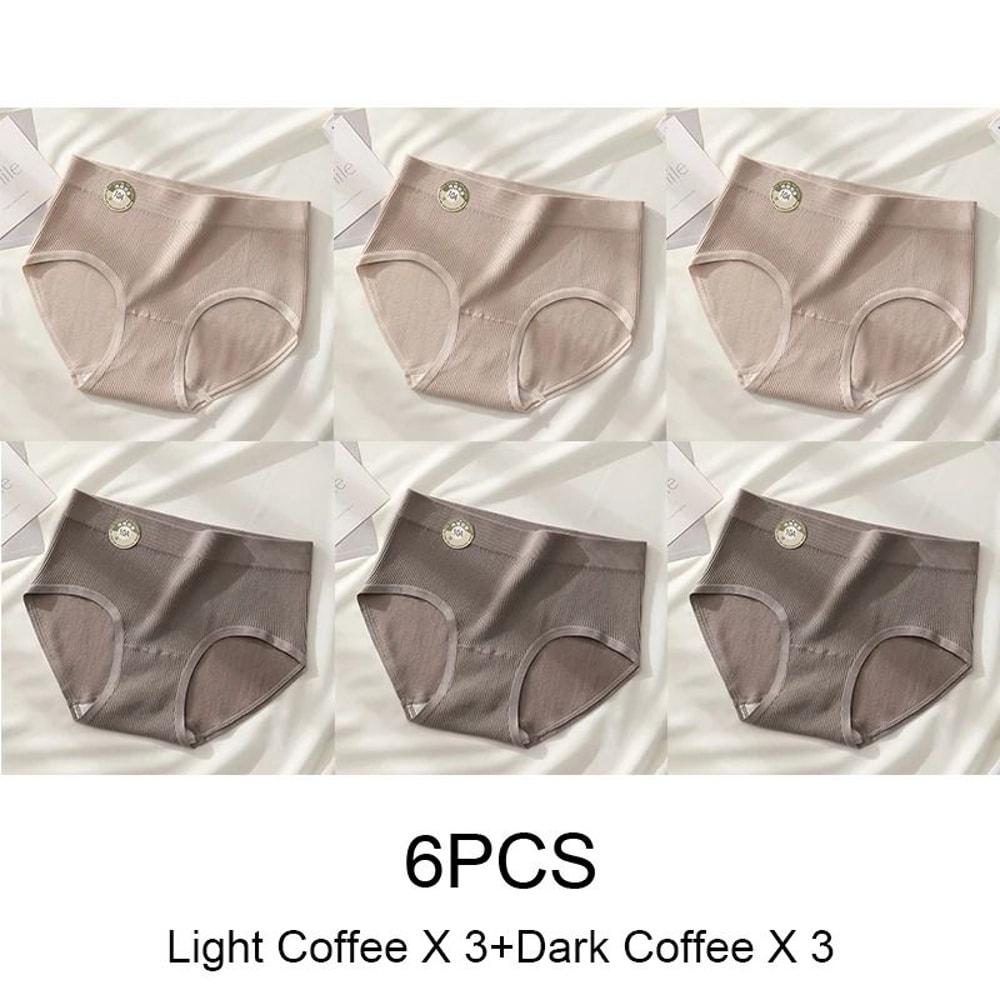 Seamless Sports Style Panties Set For Women Soft Stretch Solid Briefs 9