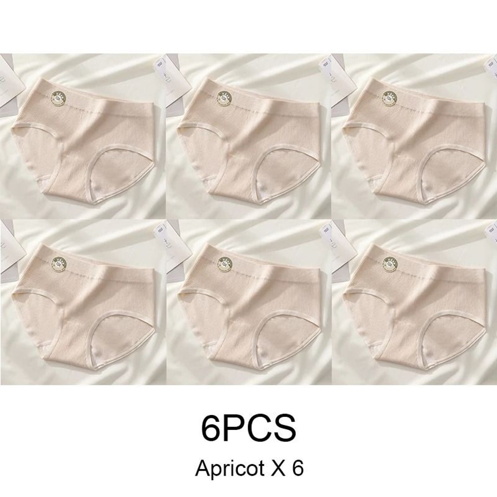 Seamless Sports Style Panties Set For Women Soft Stretch Solid Briefs 6