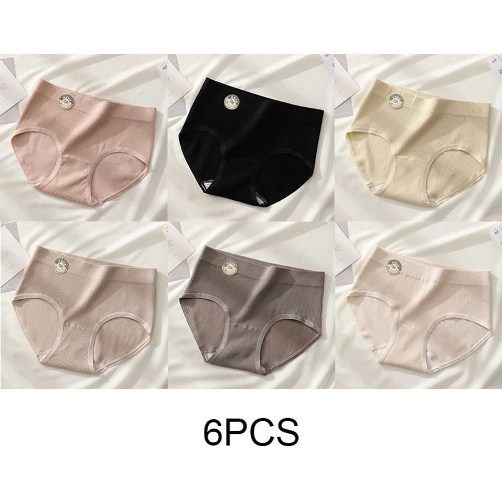 Seamless Sports Style Panties Set For Women Soft Stretch Solid Briefs 7