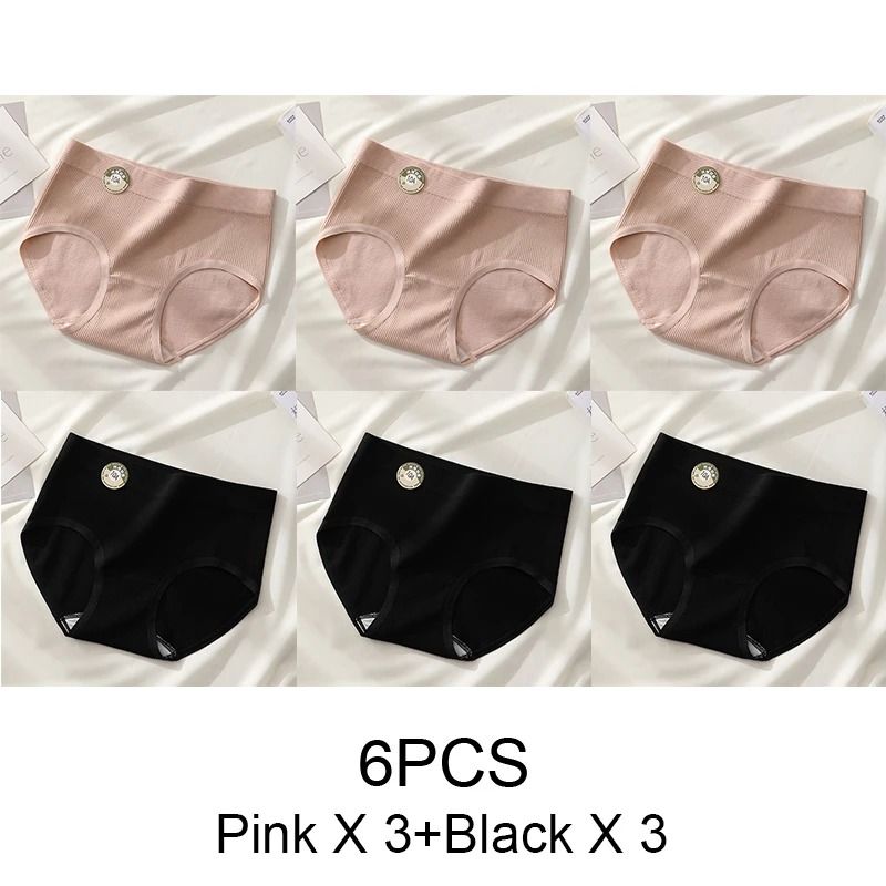 Seamless Sports Style Panties Set For Women Soft Stretch Solid Briefs 8