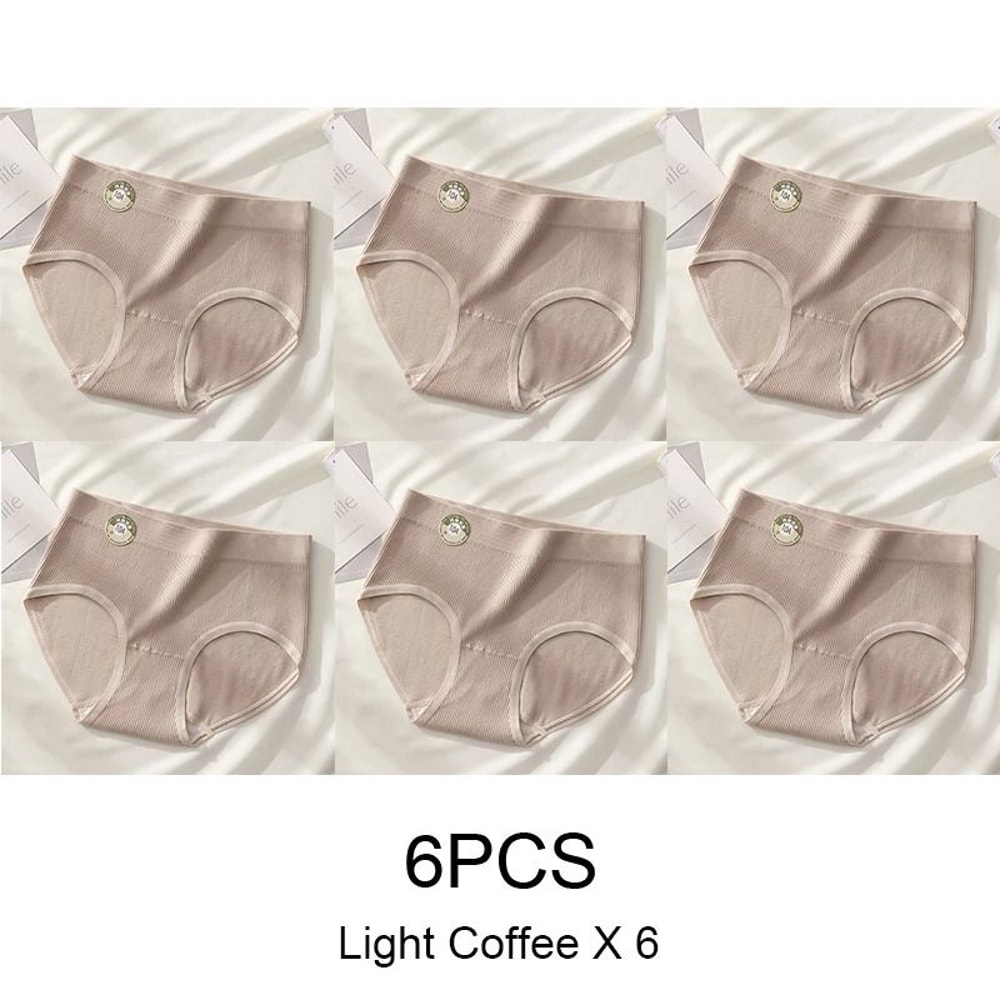 Seamless Sports Style Panties Set For Women Soft Stretch Solid Briefs 14