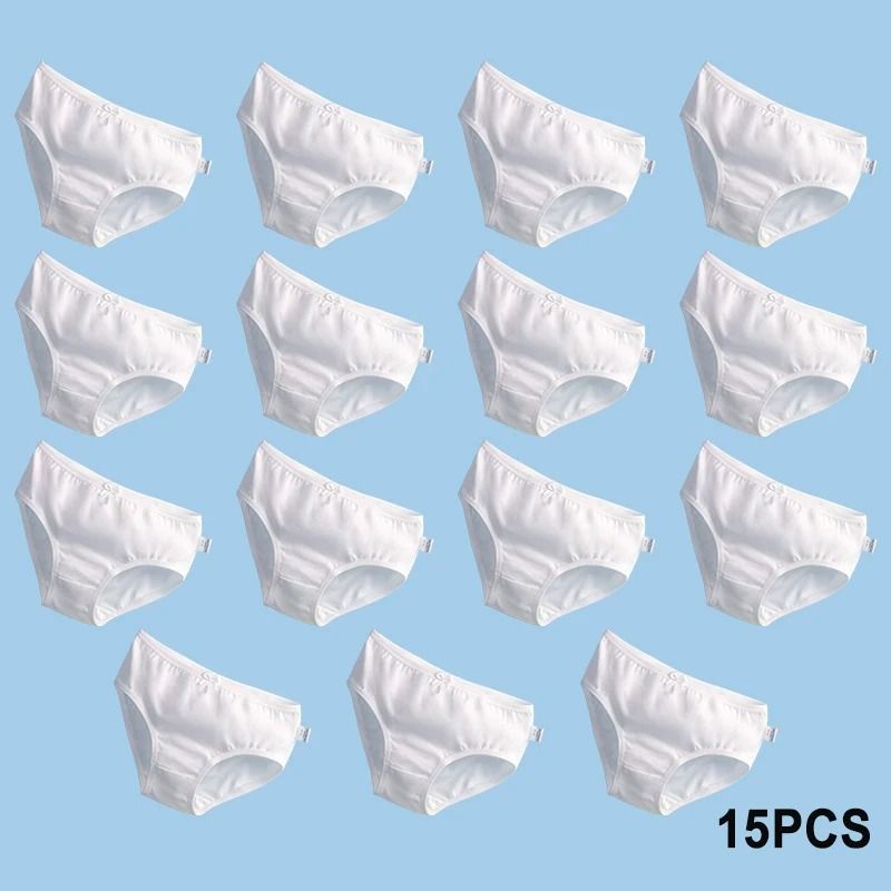 Kids Cotton White Brief Panty Set For Girls Soft Breathable Everyday Underwear 9