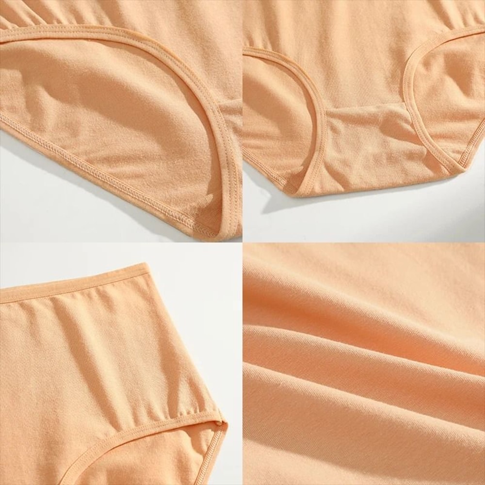FINETOO High Waist Cotton Seamless Panties For Women Breathable Soft Comfort Underwear 4 Piece Set 1