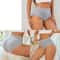 FINETOO High Waist Cotton Seamless Panties For Women Breathable Soft Comfort Underwear 4 Piece Set 3