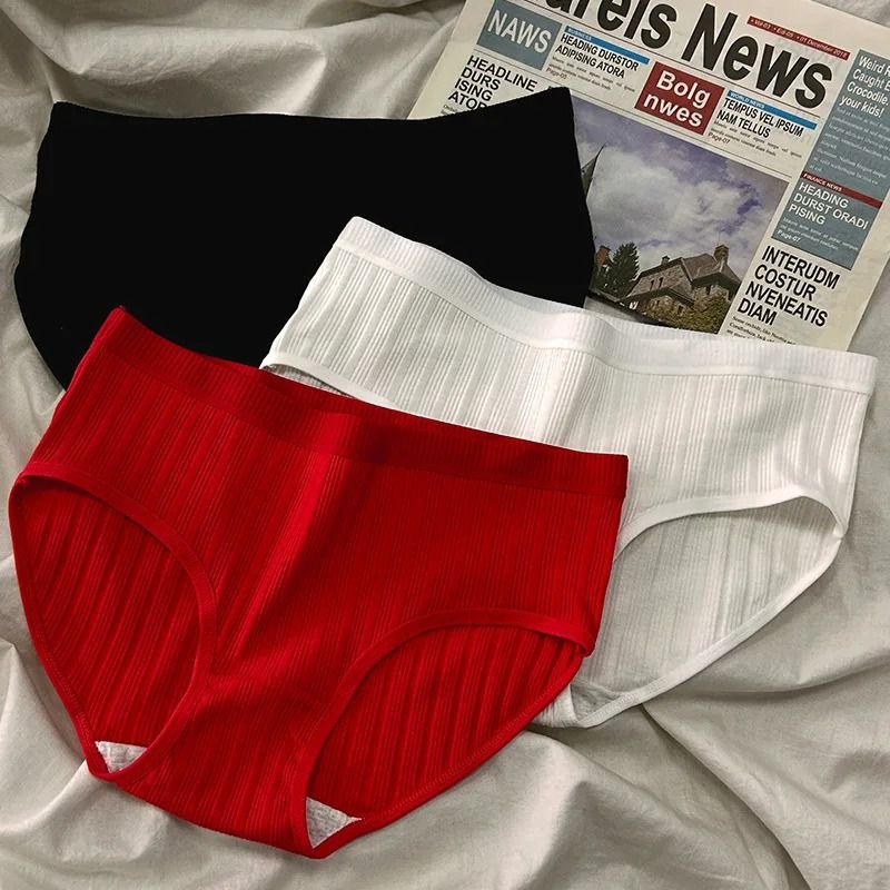 Soft Cotton Brief Panties For Women Breathable Comfortable Everyday Underwear 3 Piece Set 2