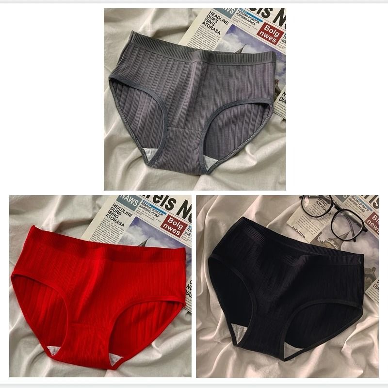 Soft Cotton Brief Panties For Women Breathable Comfortable Everyday Underwear 3 Piece Set 7