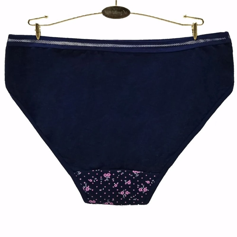Plus Size Cotton High Waist Briefs Breathable Soft Underwear For Women 6 Piece Set 3