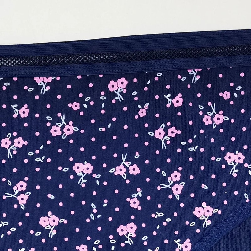 Plus Size Cotton High Waist Briefs Breathable Soft Underwear For Women 6 Piece Set 5